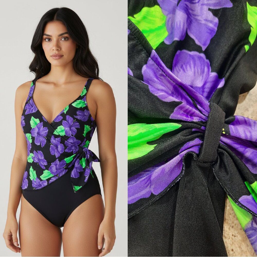 Vtg 80s one-piece bathing suit - Maxine of Hollywood brand